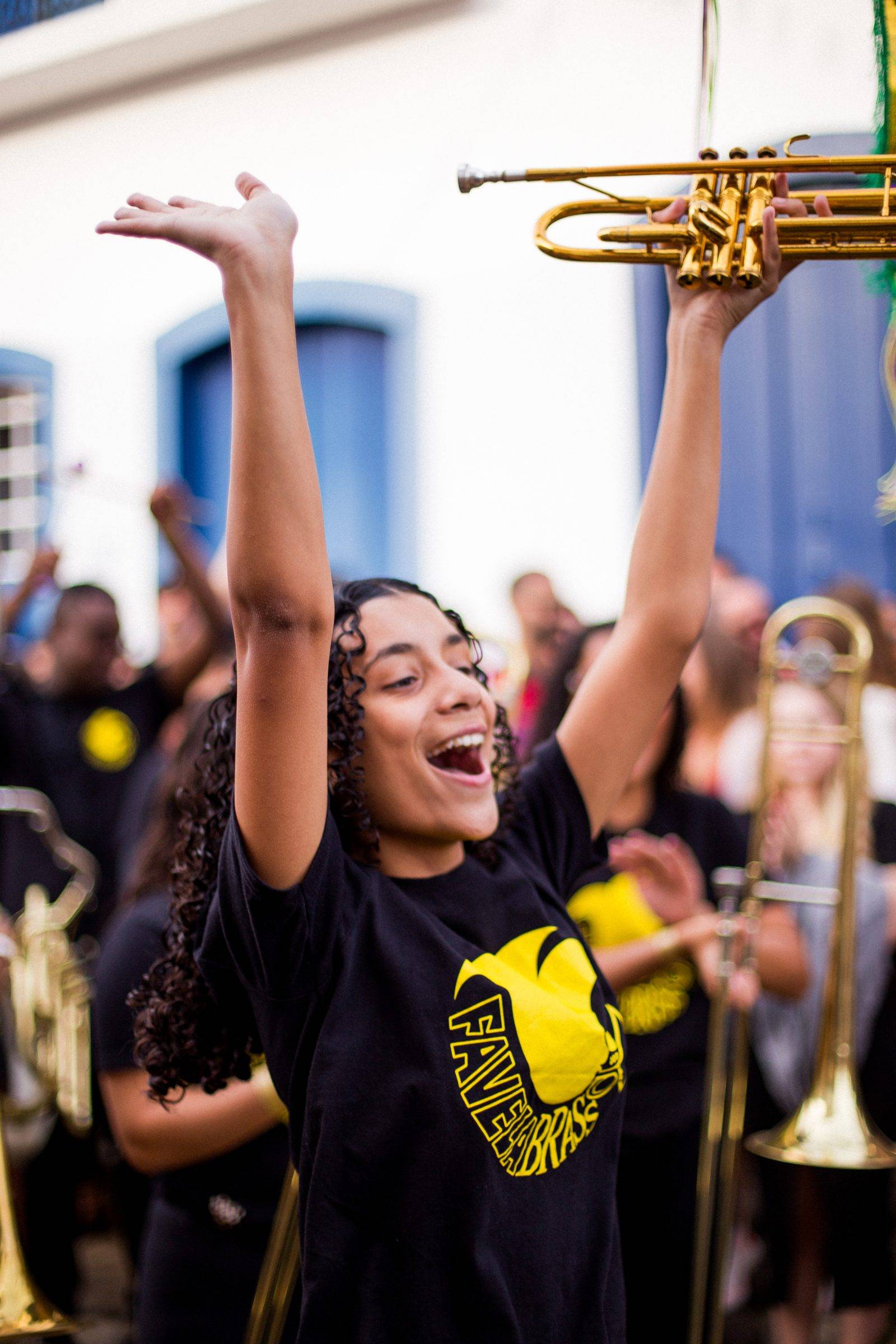 Lúcia, aluna de trompete